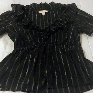 Michael Kors Gold Striped Top